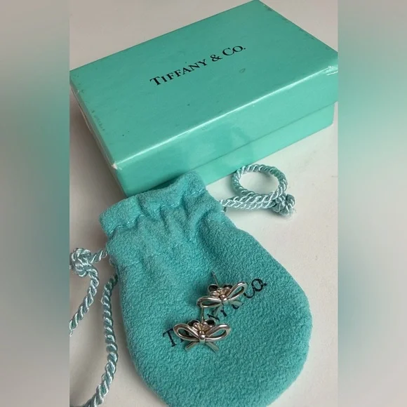 Tiffany & Co. Silver Bow Earrings - Picture 7 of 8